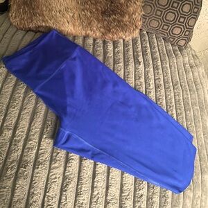 Blue Biker Style Yoga Short